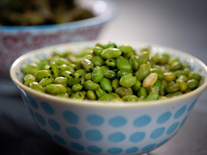 Dry Roasted Edamame with Black Sesame Seeds Recipe | Katie Lee Biegel