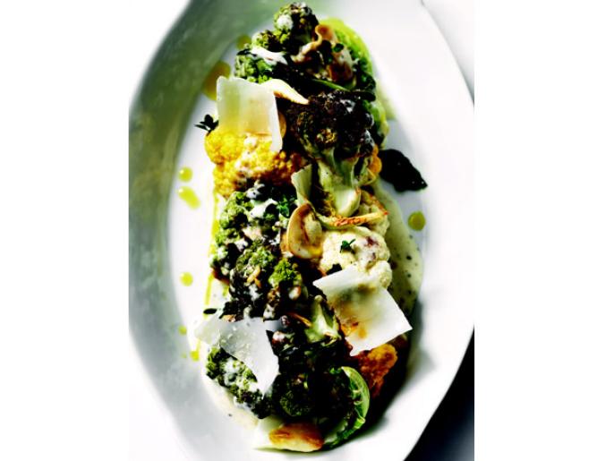 Roasted Cauliflower with Anchovy, Capers, and Fresh Thyme Recipe Tyler Florence Food Network