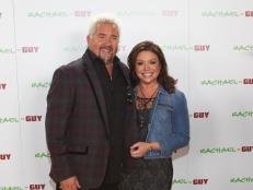 Host/Judges Rachael Ray and Guy Fieri arrive on the red carpet, as seen on Food Network’s Rachael vs. Guy, Celebrity Cook-Off, Season 2.
