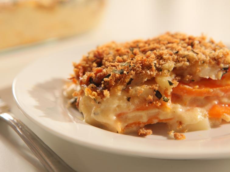 Root Vegetable Au Gratin Recipe Sandra Lee Food Network