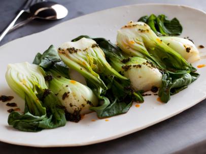 Microwave Steamed Baby Bok Choy Recipe | Food Network