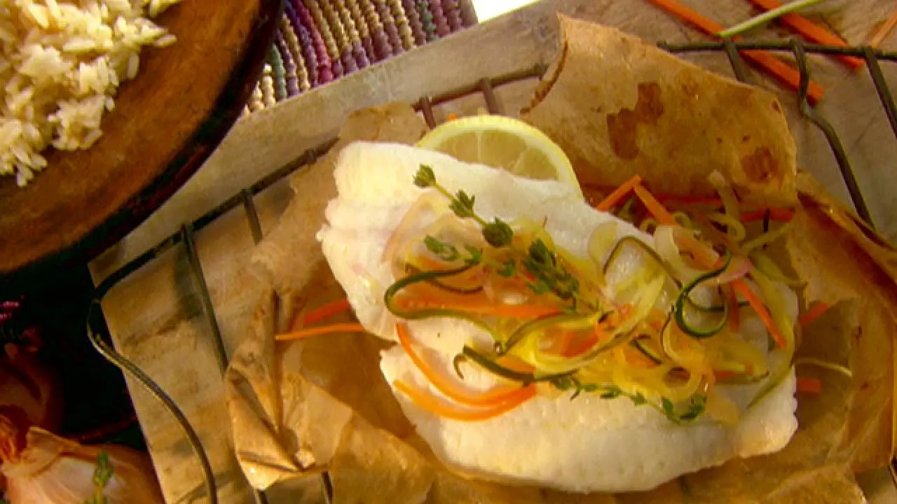 Fish en Papillote Recipe | Melissa d'Arabian | Food Network