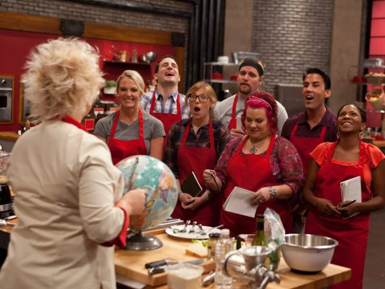 Worst Cooks In America Red Team Leader Chef Anne Burrell demonstrates how to prepare meatballs for the "International Meatballs" challenge as seen on Food Network's Worst Cooks in America, Season 3.