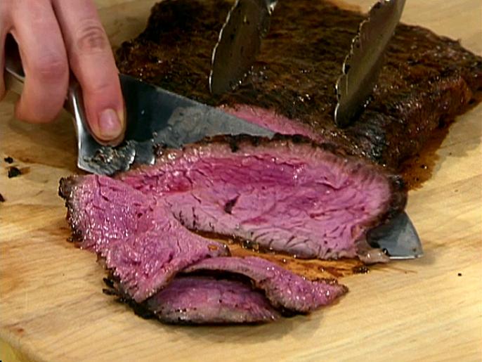 Korean Barbecued Flank Steak on Hot and Sour Slaw Salad Recipe