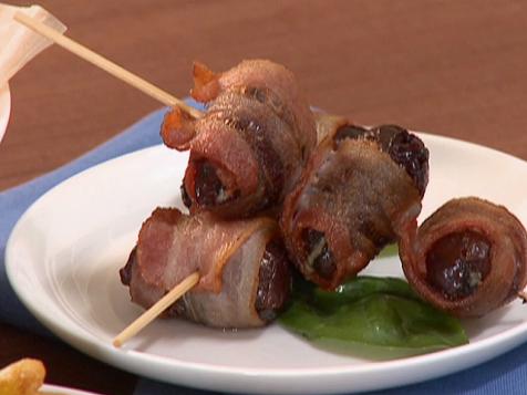 Dates Wrapped in Bacon with Marcona Almonds