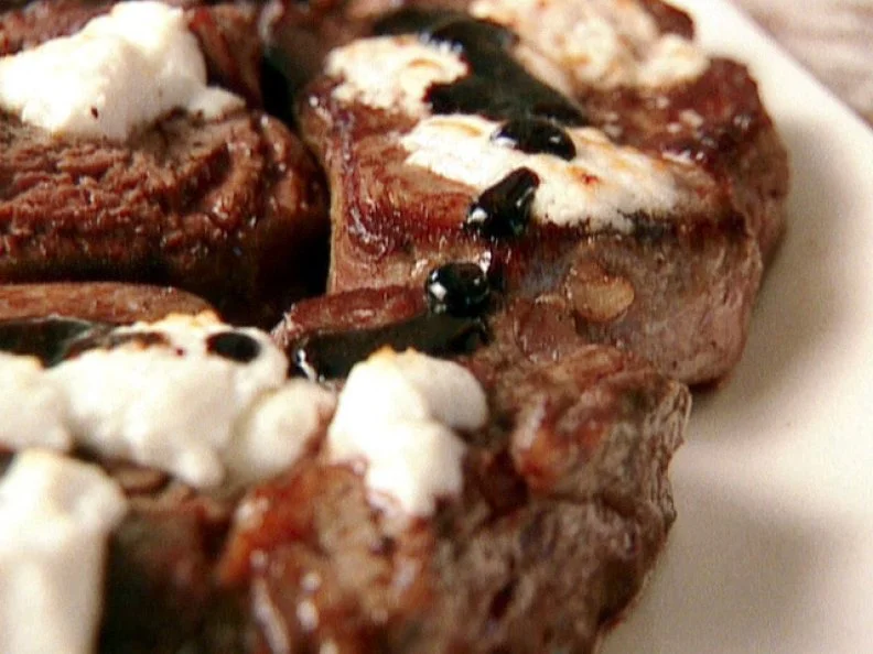 Close up of cooked filet mignons, prepared by Giada de laurentiis. 