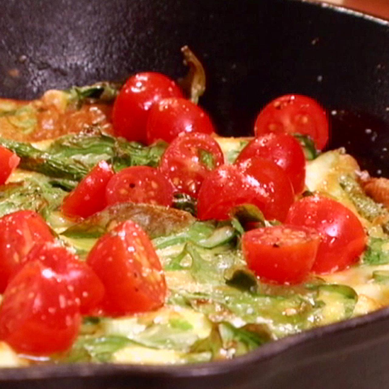 Frittata with spring greens and potatoes