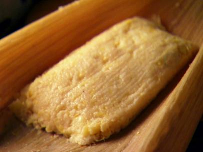 A corn tamale is served.