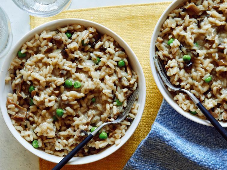 Mushroom Risotto with Peas Recipe | Giada De Laurentiis | Food Network