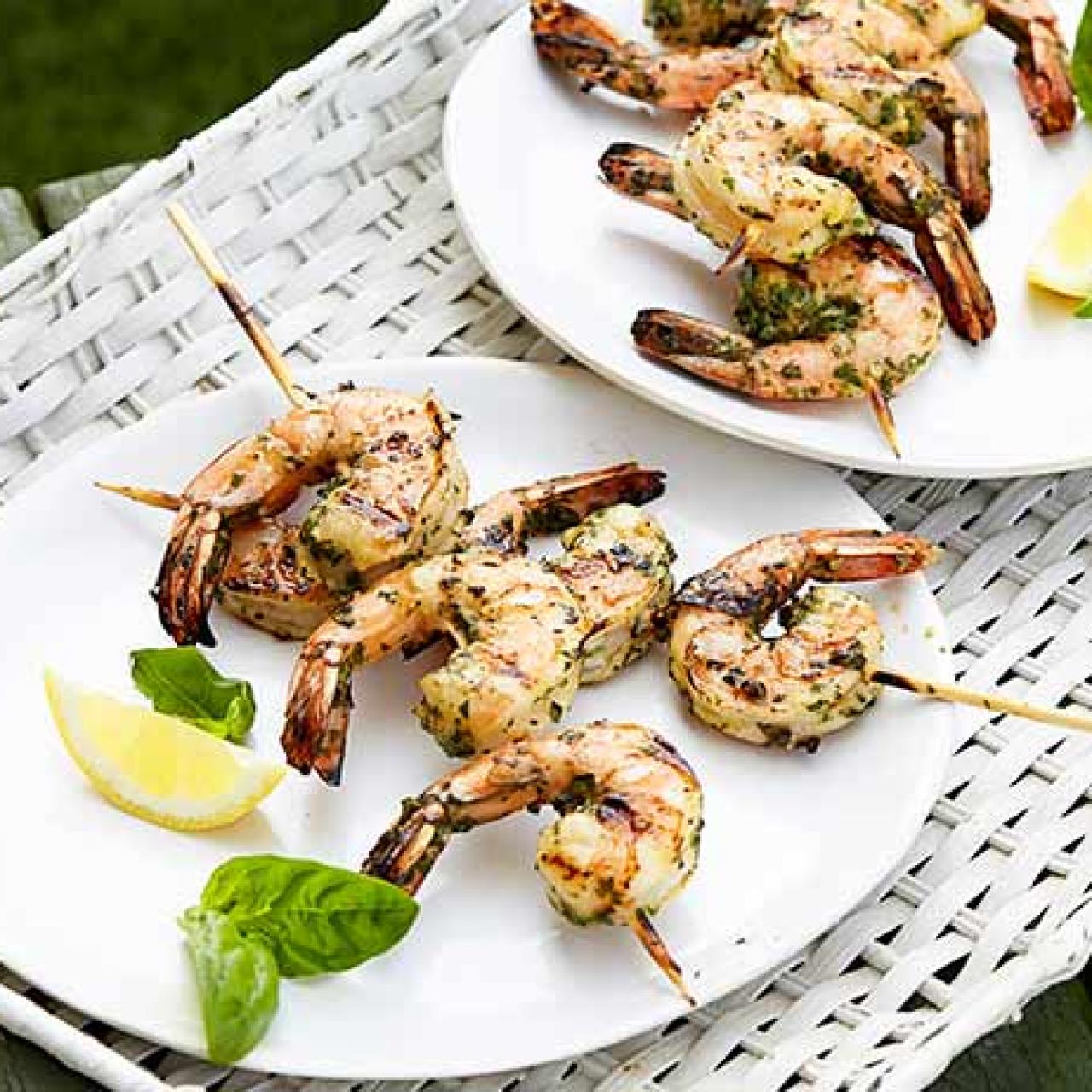 Grilled Jumbo Shrimp With Lemon-Herb Marinade Recipe