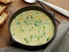For hearty and cheesy comfort food, reach for Ree Drummond's Broccoli Cheese Soup recipe from The Pioneer Woman on Food Network.
