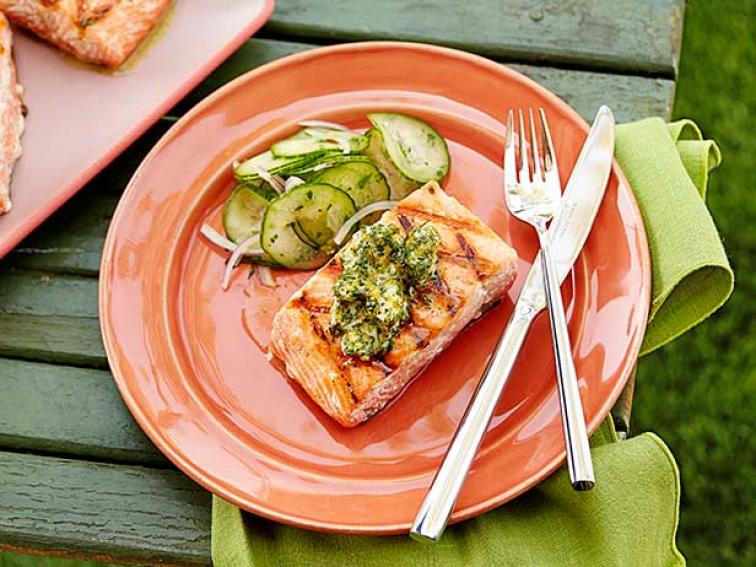 Grilled Salmon with Herb and Meyer Lemon Compound Butter Recipe Anne