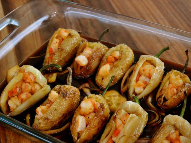 Shrimp-Stuffed Chiles Recipe | Marcela Valladolid | Food Network