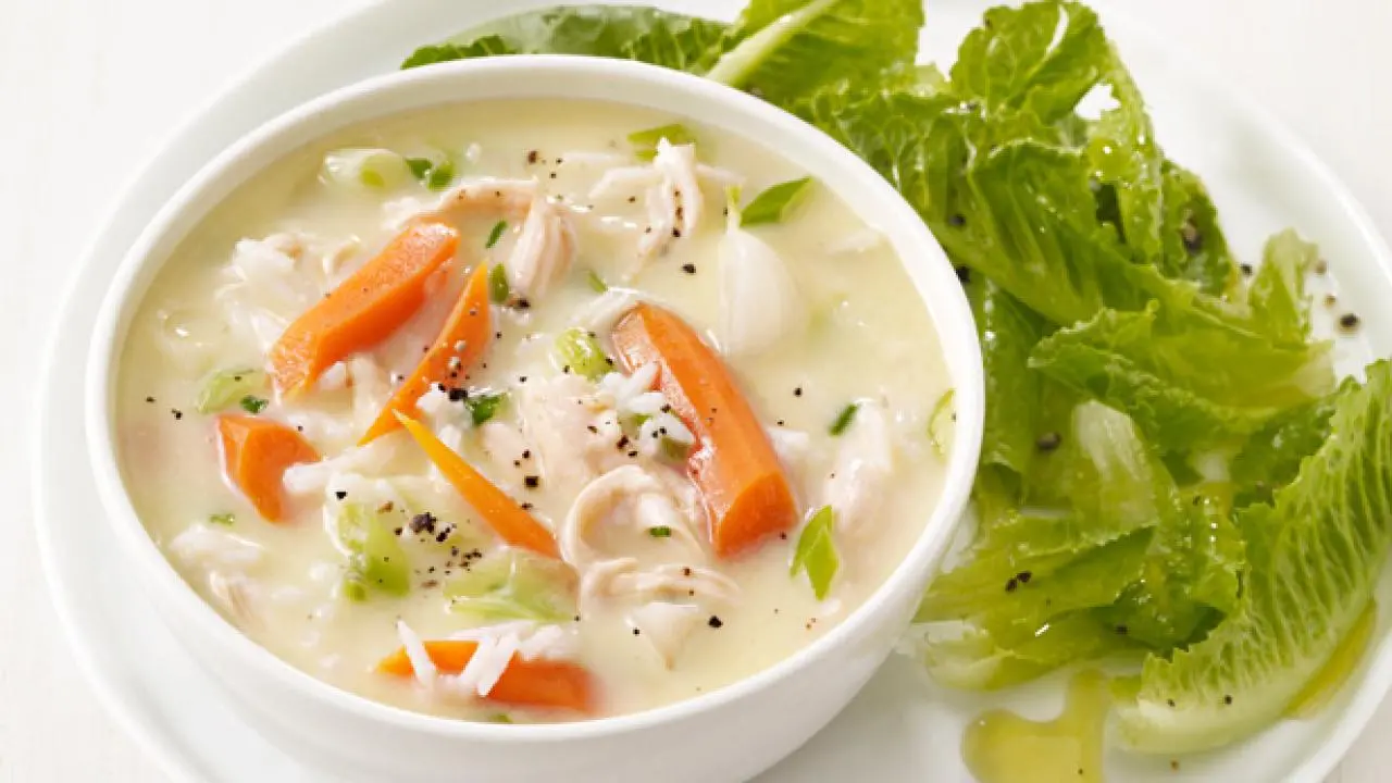 Lemon Chicken Soup and Salad
