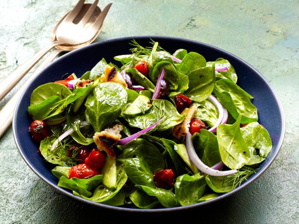 Spinach-Pita Salad