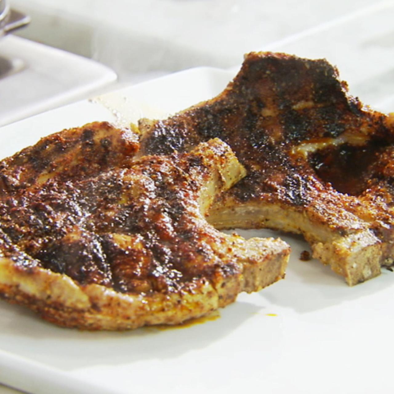 Chili Rubbed BBQ Pork Chops Recipe, Sandra Lee