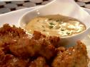 Hammed-Up Fritters with Manchego Cheese Sauce Recipe | Aaron McCargo Jr ...
