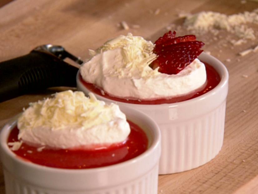 Justin's Favorite Pudding with Strawberry Sauce Recipe Aaron McCargo