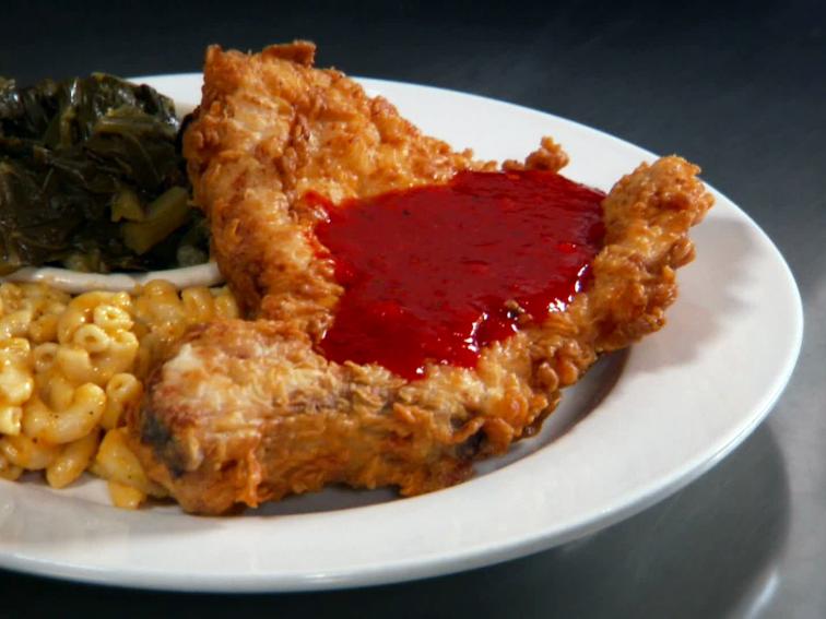 DeepFried Pork Chops with Sweet and Spicy Red Pepper Jelly Recipe