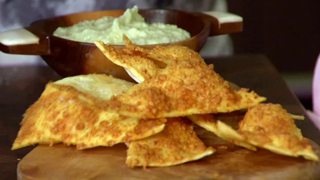 Roasted Garlic-Asiago Dip with Homemade Crackers