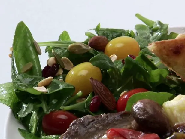 Wilted Arugula-Spinach Salad with Apple Dressing Recipe | Food Network