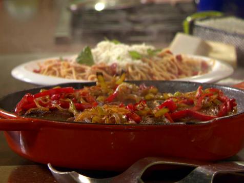 Pork Chops Smothered with Peppers and Onions