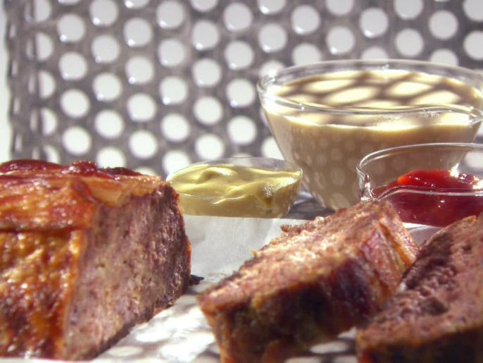 Meatloaf with Mustard and Sour Cream Gravy Recipe Melissa d'Arabian Food Network