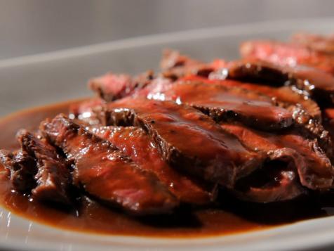 Flat Iron Steak with Cabernet Sauce