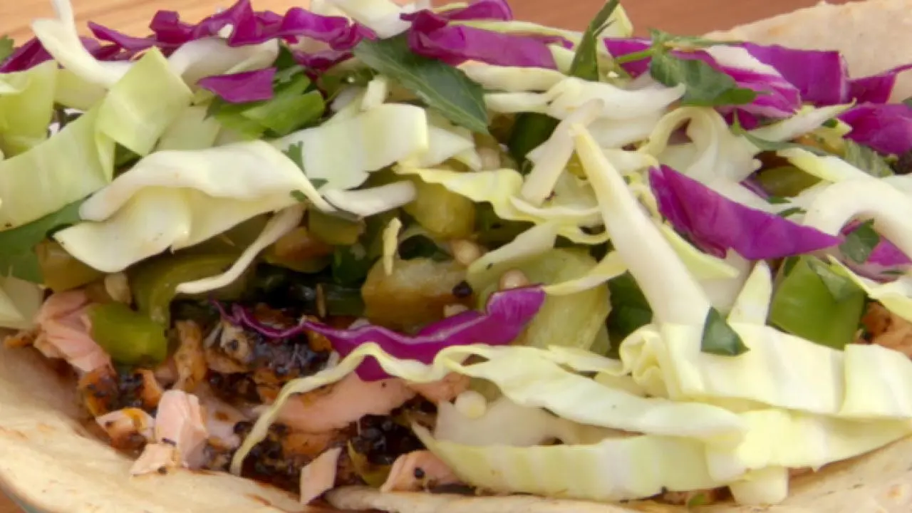 Cedar Plank Salmon Tacos