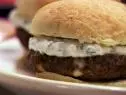 The Lamb-Feta Burger is served.