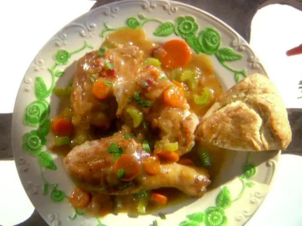 Chicken and Biscuits Recipe | Melissa d'Arabian | Food Network