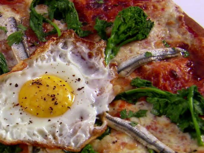 Spicy White Anchovy with Egg Pizza Recipe Bobby Flay Food Network