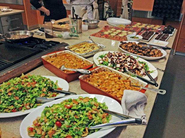 family meal mediterranean birthday