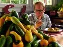 Alton Brown enjoys an overstuffed pattypan squash.