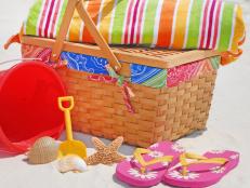 Beach picnic supplies