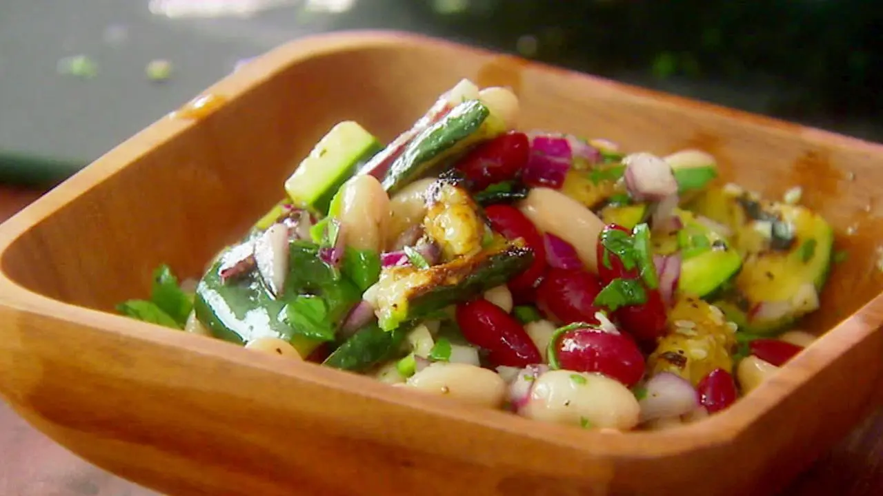 Grilled Zucchini and Bean Salad Recipe | Marcela Valladolid | Food Network