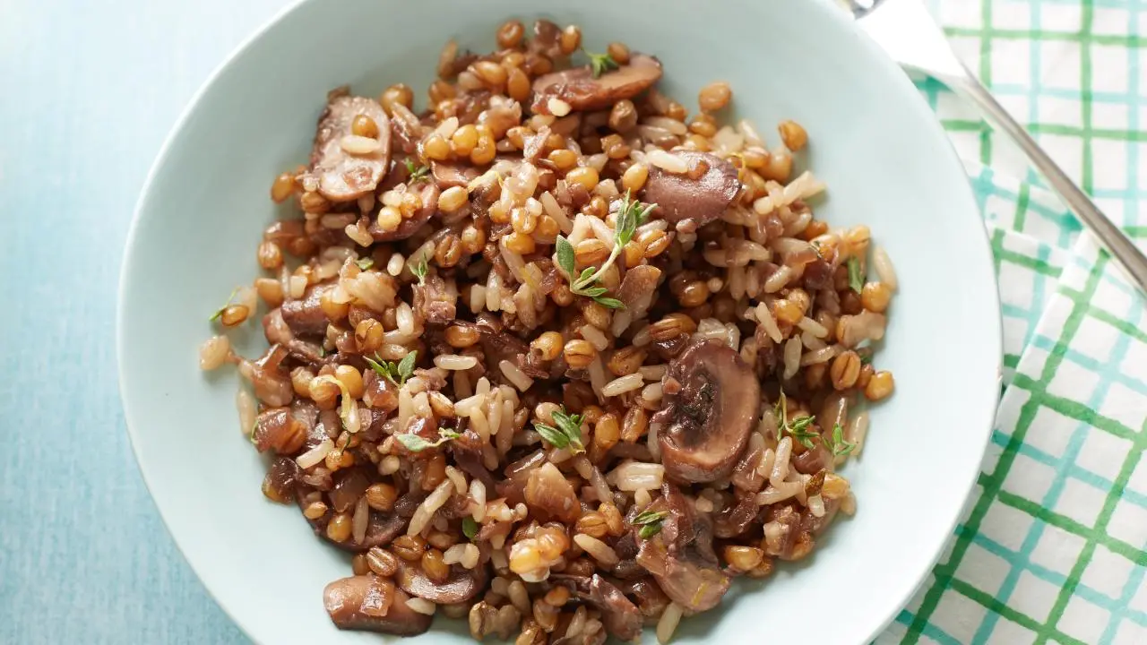 Mushroom Wheat Berry Pilaf Recipe Alton Brown Food Network