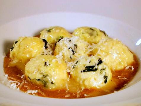 Spinach and Ricotta Gnudi with Porcini Mushroom Purée