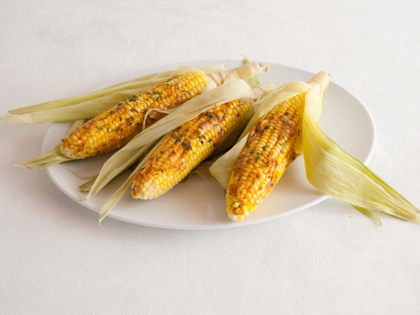 Corn on the cob with chile mint butter. For Food Network Kitchen.