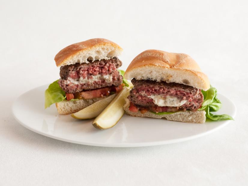 Herbed Cheese-Stuffed Burger. For Food Network Kitchen.
