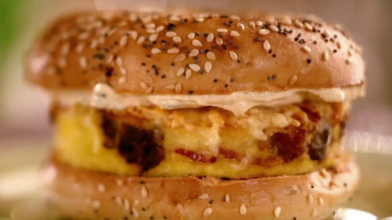 Kitchen Sink Frittata Bagel Sandwich Recipe Jeff Mauro Food Network