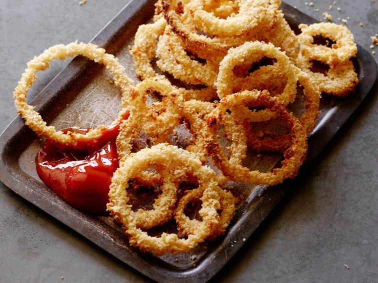 Oven Fried Onion Rings Recipe Jeff Mauro Food Network