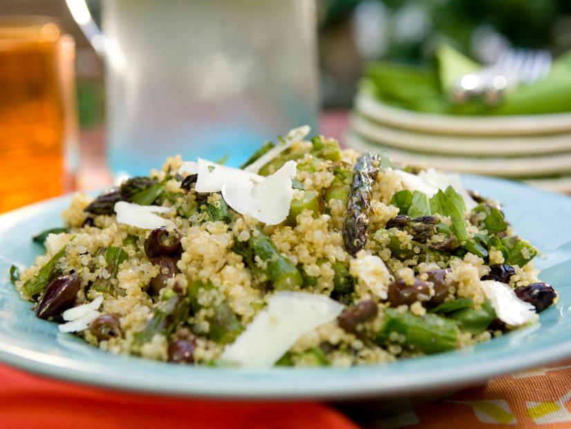 Quinoa Salad With Asparagus Goat Cheese And Black Olives Recipe
