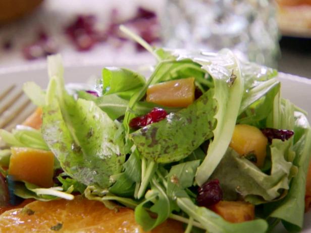 Warm Butternut Squash Salad with Tangerine-Rosemary Vinaigrette