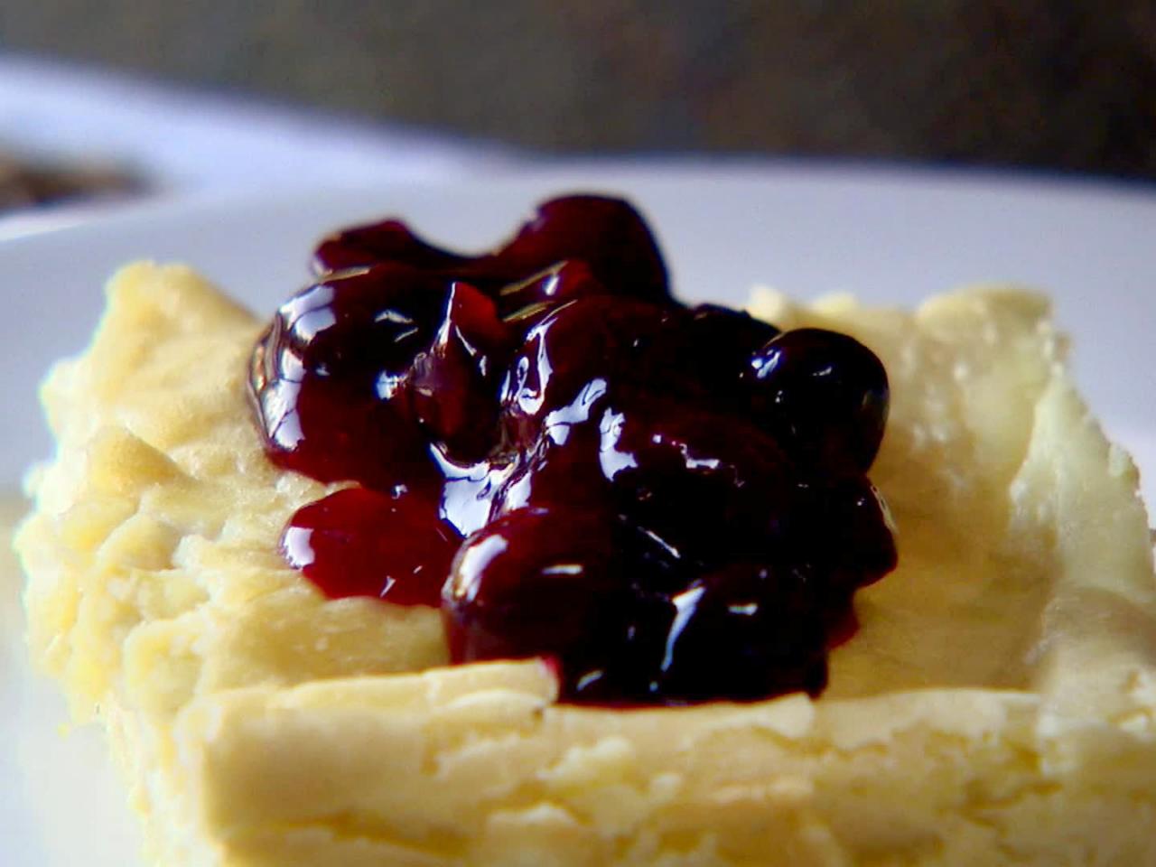 Baked Blintzes with Fresh Blueberry Sauce Recipe | Ina Garten | Food Network