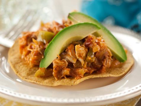 Shredded Spicy Chicken Tostadas (Tinga)