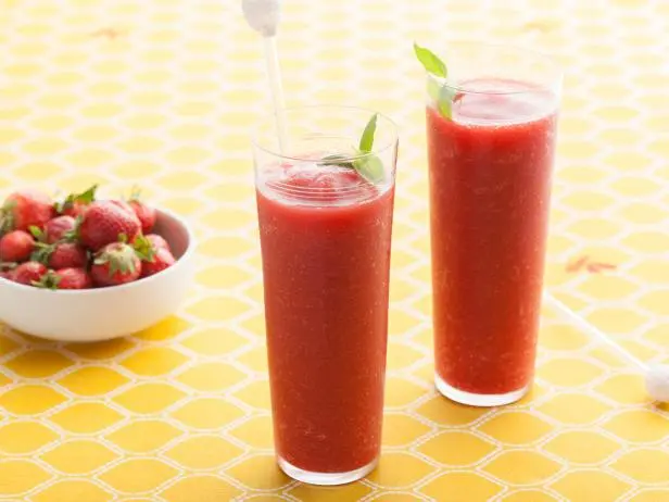 Fresh Strawberry Balsamic Basil Daiquiri Recipe | Ted Allen | Food Network
