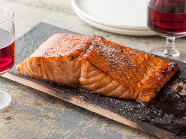 Planked Salmon with Honey-Balsamic Glaze image
