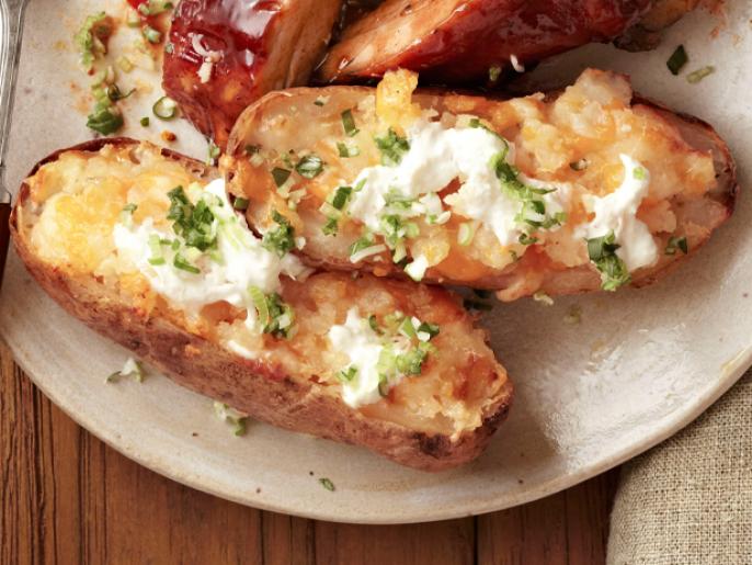 Cheesy Horseradish Potato Skins Recipe Food Network Kitchen Food