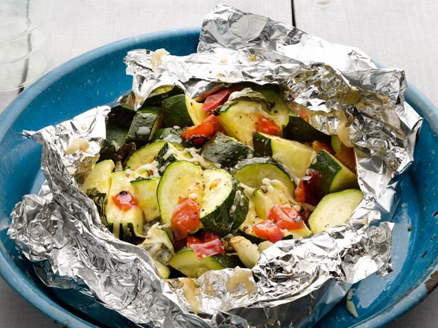 grilled zucchini and tomatoes